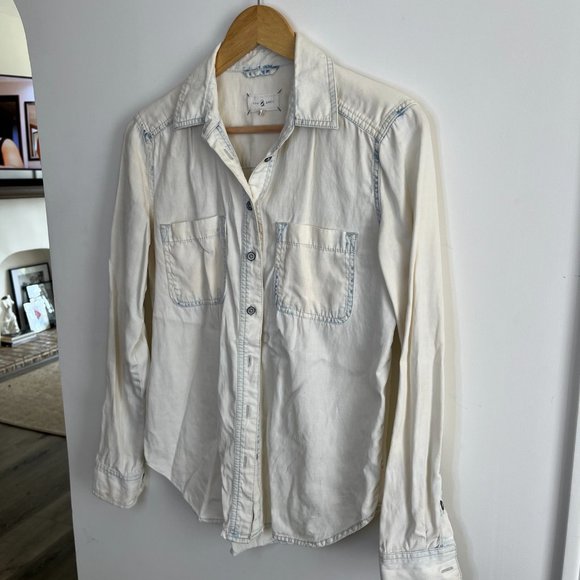 Lou & Grey Denim-Like Button-Up - Picture 6 of 6